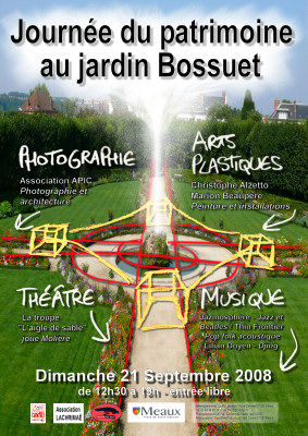 Christophe Alzetto et Marion Beaupère exposent au jardin Bossuet à Meaux pour la Journée du patrimoine 2008