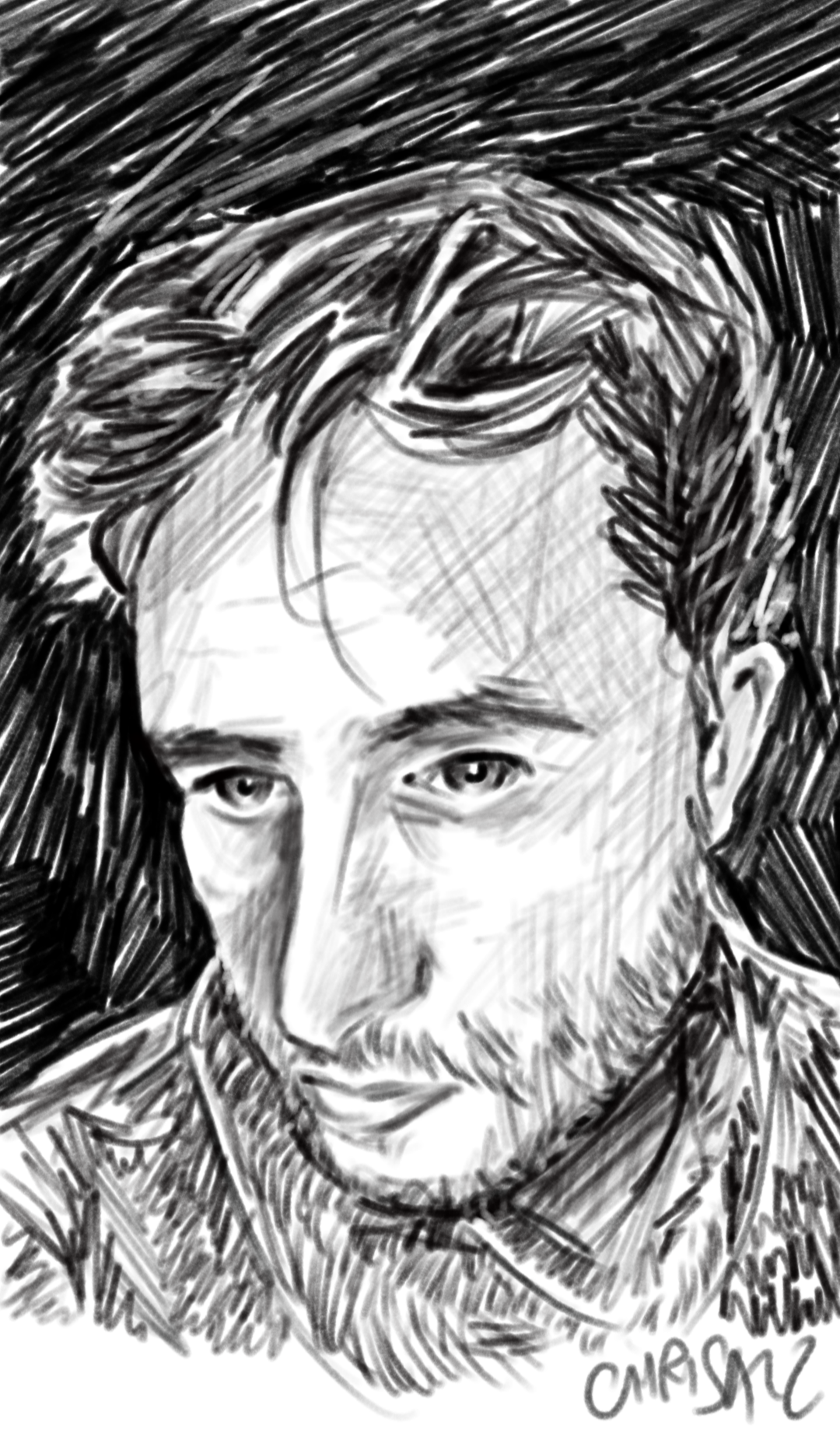 autoportrait, christophe alzetto,artiste,smartphone,stylet,77, ChrisAlz, Octobre 2017