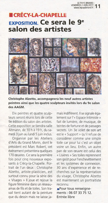 Le Pays Briard, 9e salon des artistes professionnels de Crecy la Chapelle, 2 juin 2017, Christophe Alzetto, ChrisAlz
