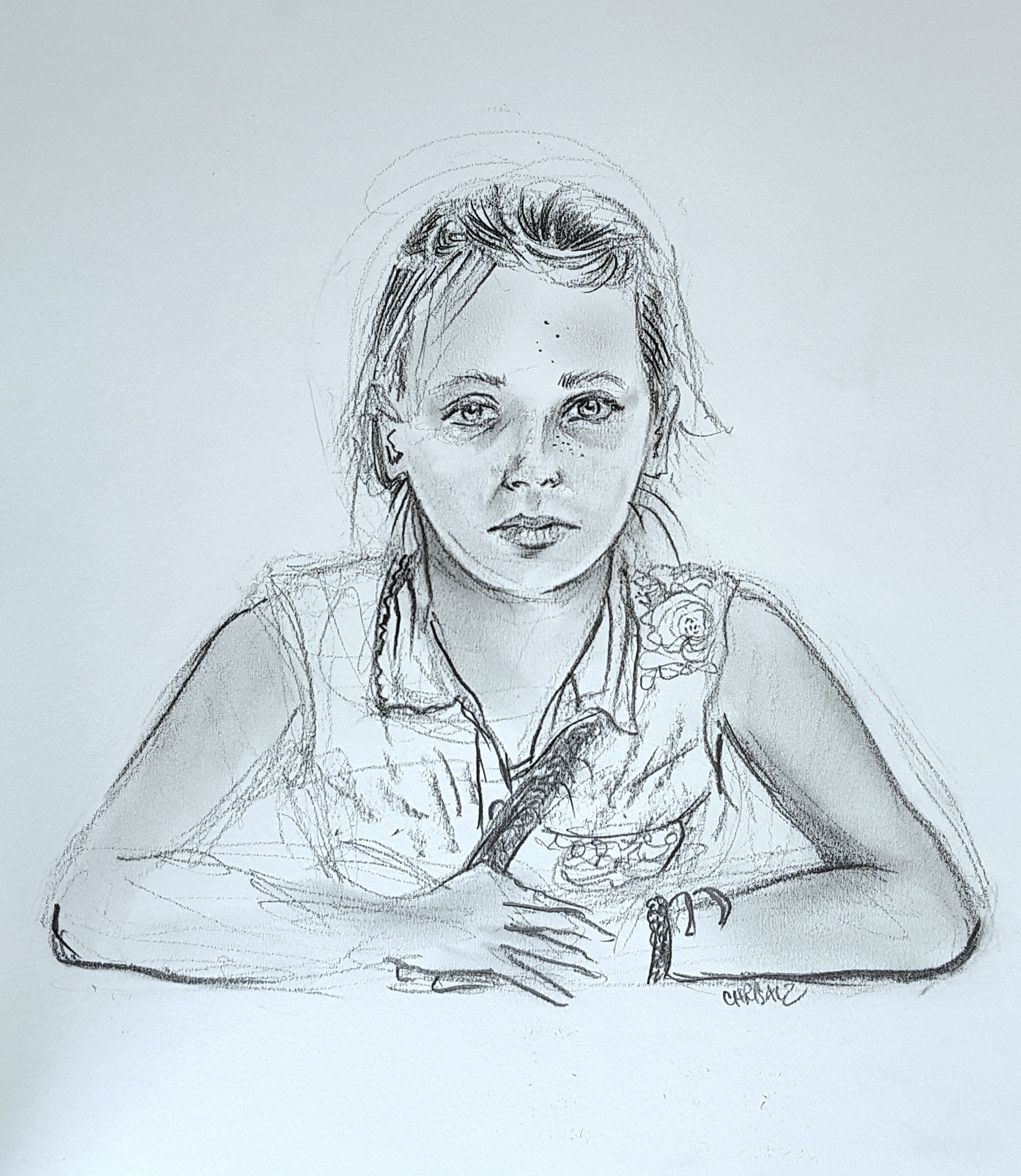 portrait, enfant, christophe alzetto,artiste,,mine de plomb,77, ChrisAlz, decembre 2017